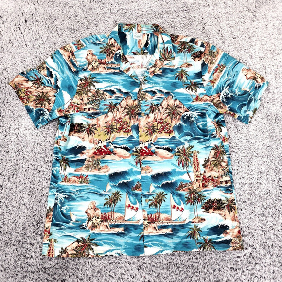 Hawaiian Vacation Tiki Shirt Mens XXL Party Luau Resort Wicking Sailing Beach - Picture 1 of 16